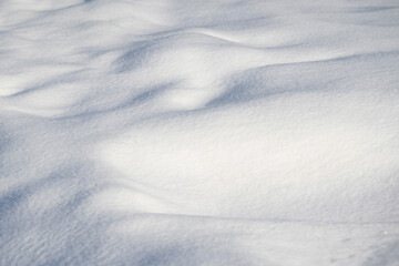 Sunlit Snow Background on a Clear Winter Day