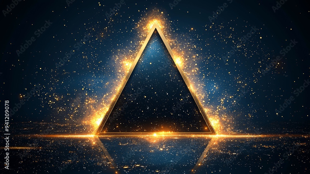 Leinwandbilder in this abstract elegant template you will see black triangles overlapping dimensions on a dark back