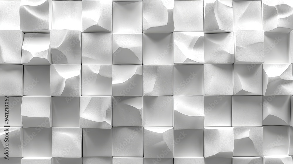 Poster modern and dynamic texture with a geometric white 3d background.