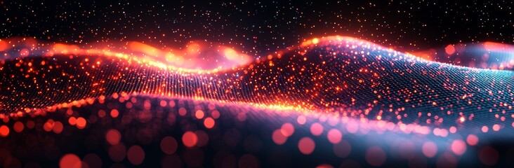 Obraz premium You will discover an abstract scifi tunnel filled with dynamic light beams and a captivating cosmic ambience