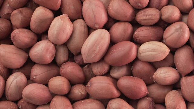 Red Peeled Peanut Close Up Background Texture
