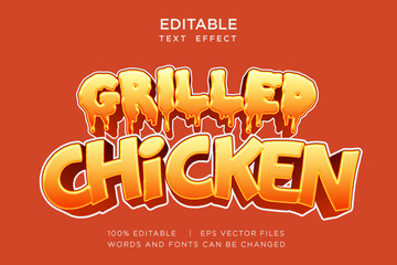 grilled chicken text effect