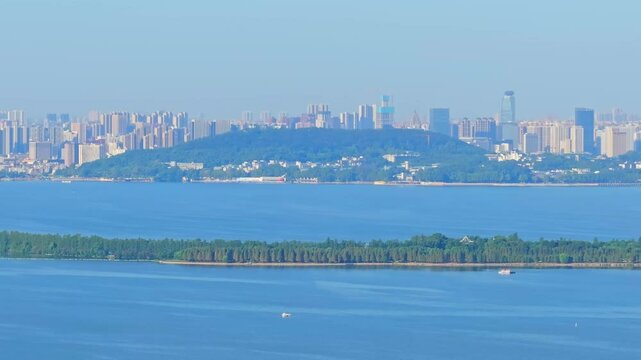 Summer scenery of Wuhan East Lake Scenic Area