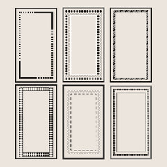set of rectangle frames collection design.