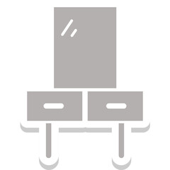 Vanity Table vector icon in sticker style 