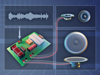 2 way crossover for audio speakers