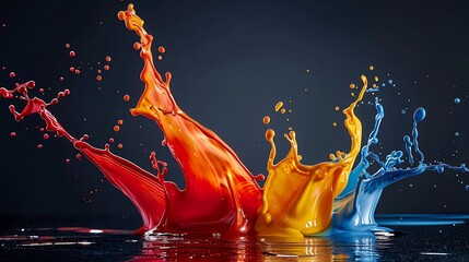 Colorful Paint Splashes.