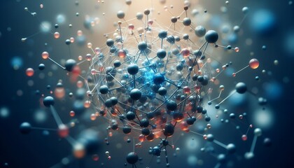 Closeup of an abstract biological and scientific molecular structure concept