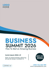 Flat-style corporate business flyer and poster template.