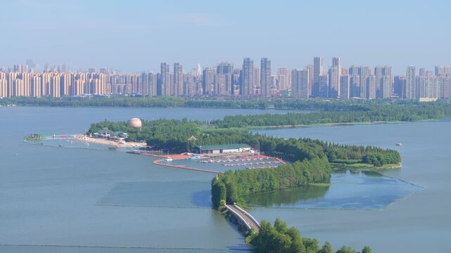 Summer scenery of Wuhan East Lake Scenic Area