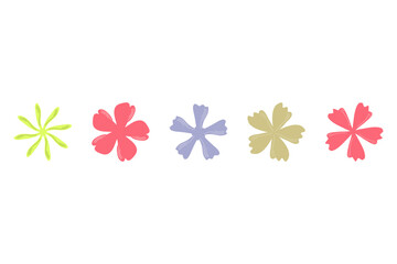 Flower icon set. Botanical floral design