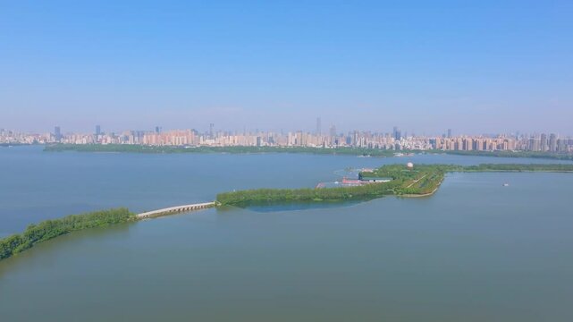 Summer scenery of Wuhan East Lake Scenic Area