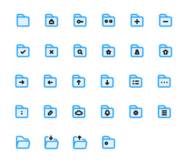 Folders - Vector Icons - Premium Outlined Icon Pack