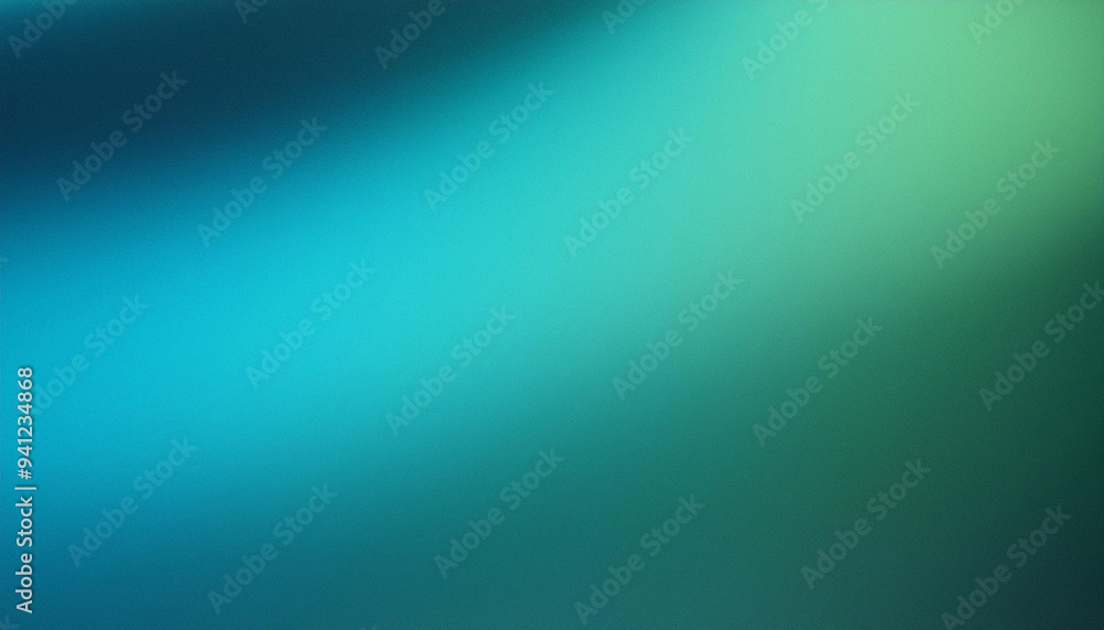 Poster amazing blue green blur gradient with grainy noise texture. abstract turquoise mesh and dynamic flow