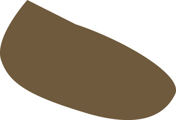 Simple vector illustration of a single brown potato on a white background