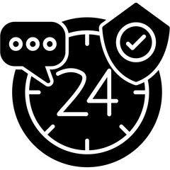 24 Hours Customer Service Icon