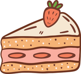 Sweet Strawberry Slice Cake Delight