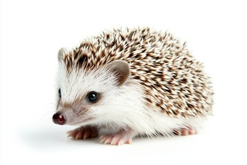 Fototapeta premium The hedgehog (Erinaceus albiventris) on a white background is isolated.