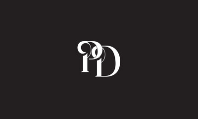  PD, DP, P, D Abstract Letters Logo Monogram