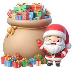 santa claus with gifts