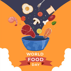 World food day poster square size premium