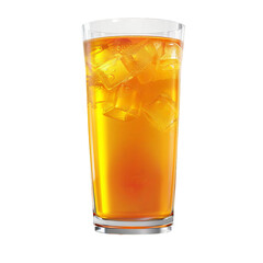 glass of orange juice on isolated on white