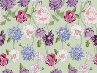 pattern floral hand drawing illustration design