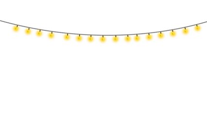 string lights (lampu tumblr) with a warm yellow glow, perfect for cozy and festive decoration, adding a soft, ambient light to any space.