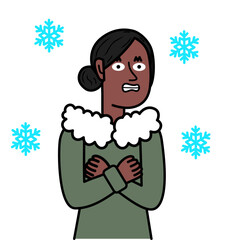 Warm and cold black woman.eps