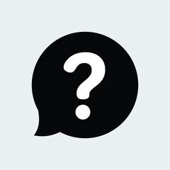 Question icon in speech bubble stock illustration