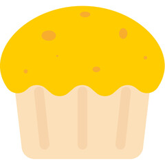 Cupcake vector icon in flat style 