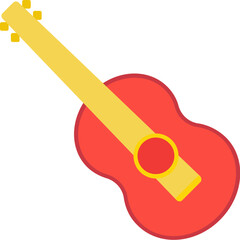 Guitar vector icon in flat style 