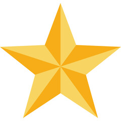 Star vector icon in flat style 