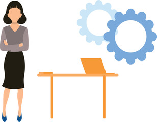 The girl is a product manager.