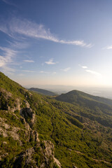 Fototapeta premium Beautiful mountains with gentle hills in Albania