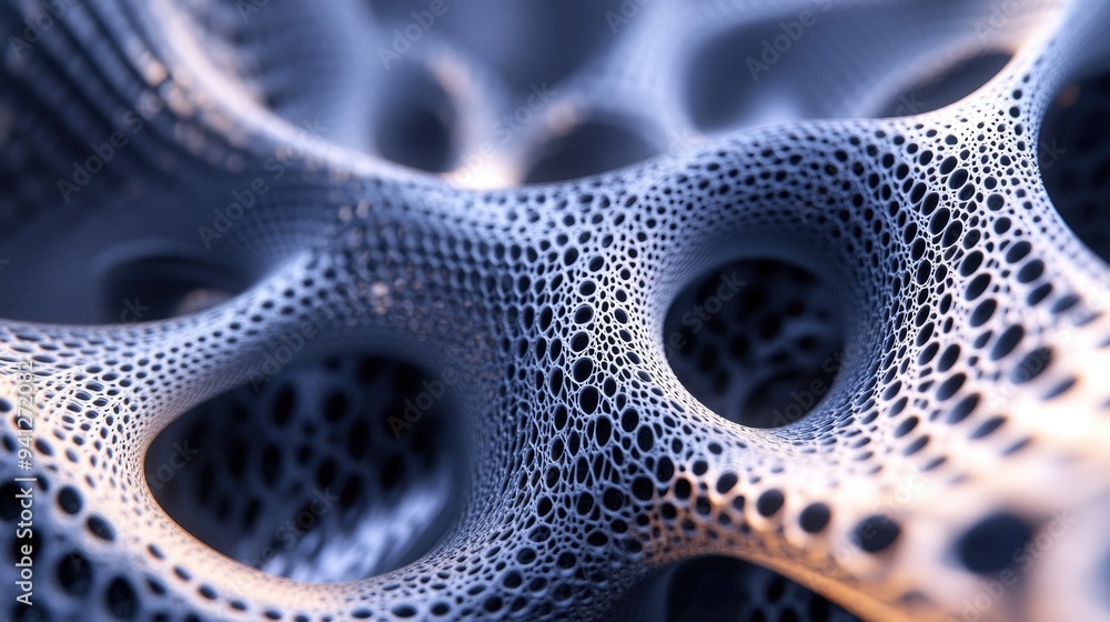 Poster 3d illustration of fractal patterns curves and symbols exploring concepts in mathematics technology 