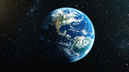 3D illustration of Earth as viewed from outer space
