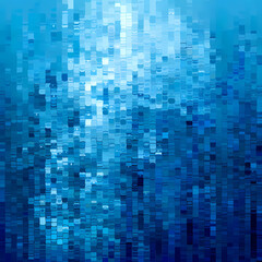 Abstract blue and white mosaic pixel pattern