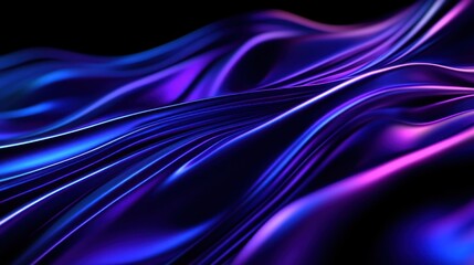 Obraz premium Abstract Wavy Surface in Blue and Purple Hues