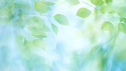 Fototapeta premium breeze through green leaves