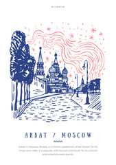 The poster is minimalistic with an interesting bright design, vector format