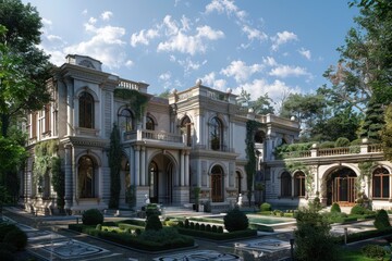 Obraz premium Luxury Mansion with Garden