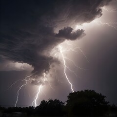 lightning in the night