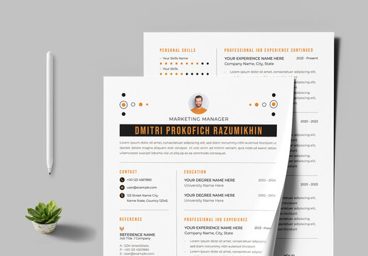 Creative Resume Template Layout