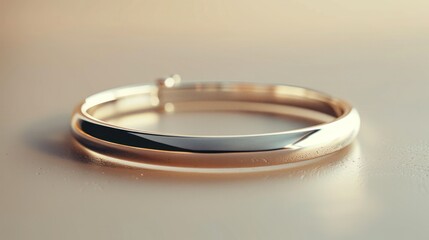 A single, elegant bracelet on a plain surface, emphasizing its simplicity