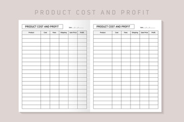 Product Cost and Profit Tracker