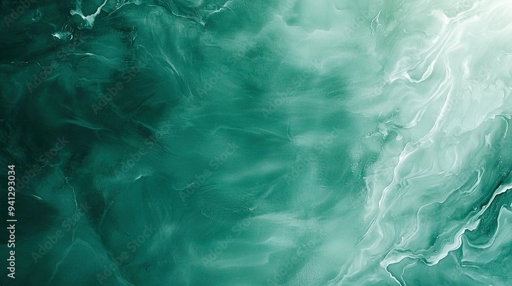 Poster a detailed view of its blue and green color scheme with a subtle swirl pattern at the base