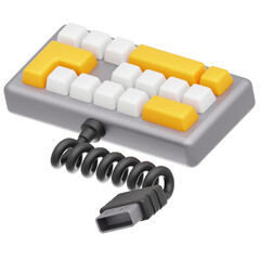 Gaming and hardware 3D icon and illustration