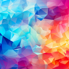 Obraz premium Abstract blue and orange polygon pattern