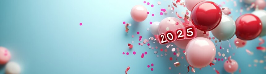 Colorful New Year Celebration 2025 Decorations